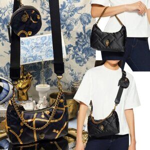 🆕 KURT GEIGER LONDON 🧿 NWOT Recycled Nylon Multi Mini Crossbody, Black Chain